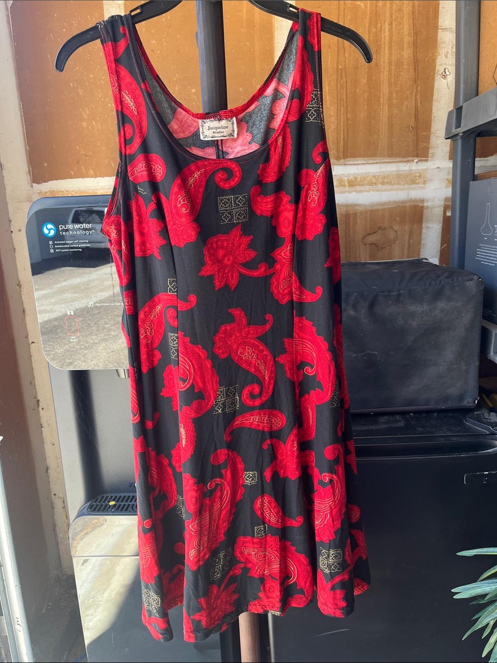 Desigual Black and Red Paisley Mini Dress